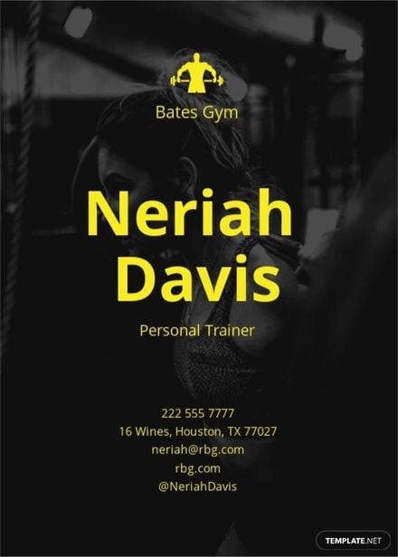 Trainer Card Template in Word, Google Docs, Illustrator, PSD, Publisher