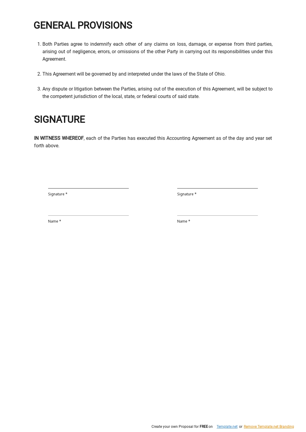 Accounting Services Agreement Template [Free PDF]