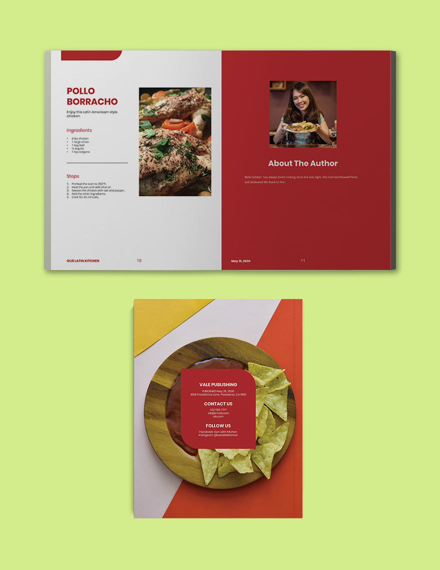 Digital Modern Cookbook Template