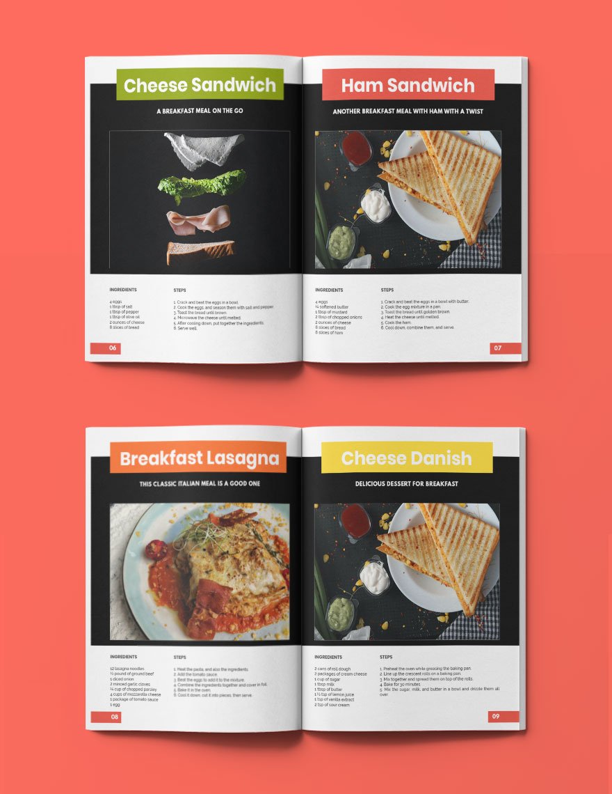 Digital Simple Cookbook Template
