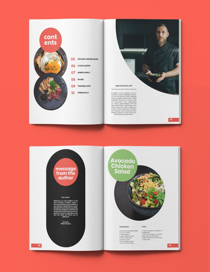Digital Cookbook Layout Template Download in Word, InDesign