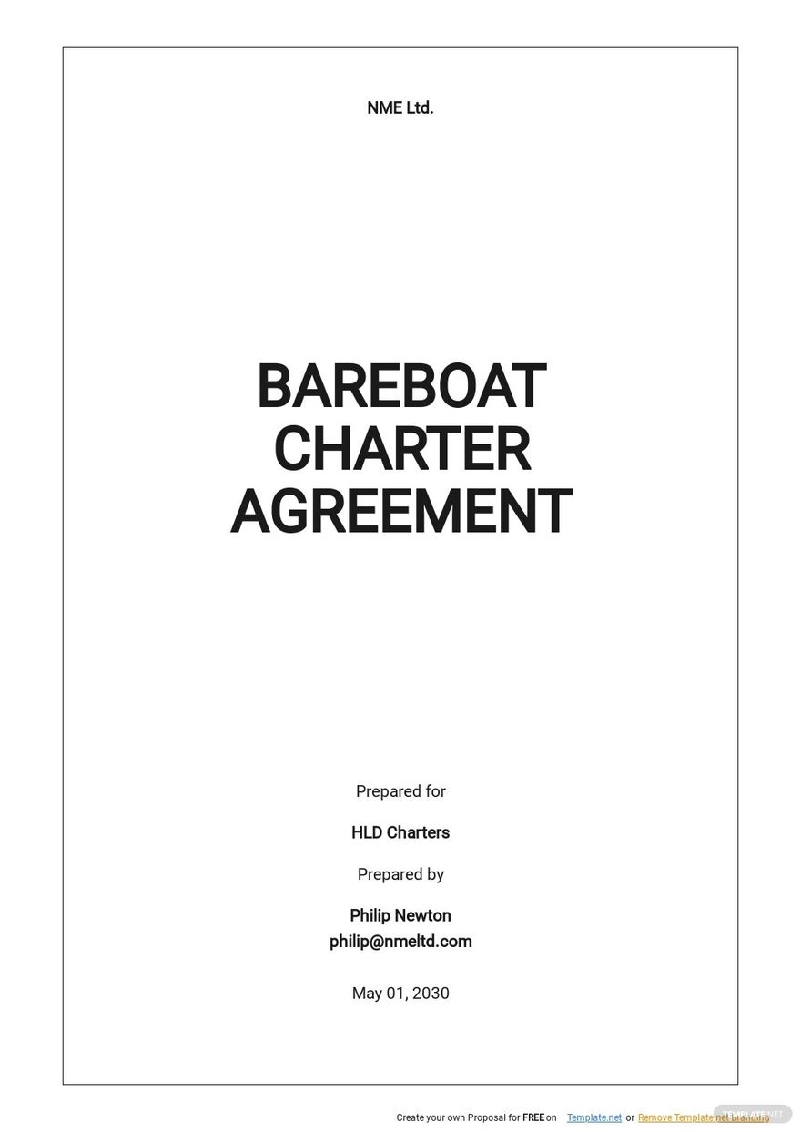 Boat Charter Business Plan Template