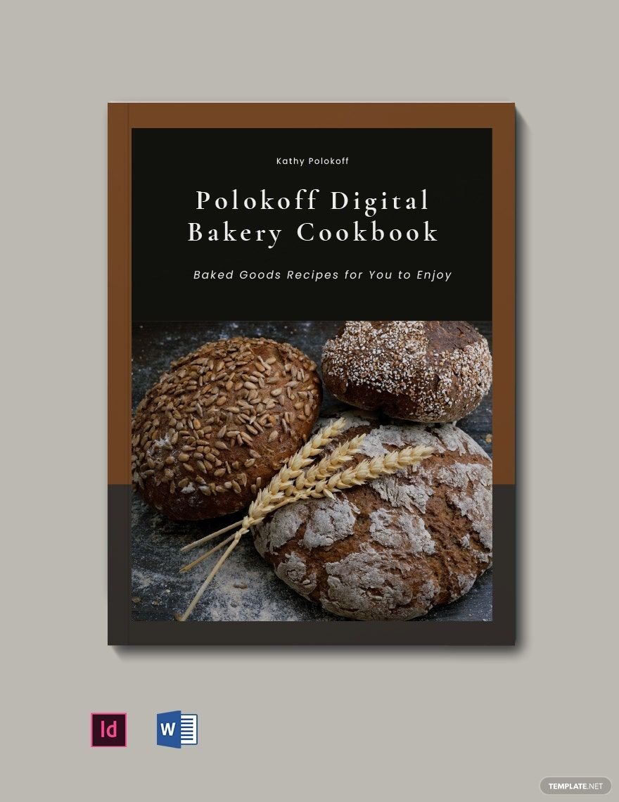 Digital Bakery Cookbook Template