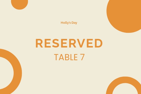 Printable Table Card Template