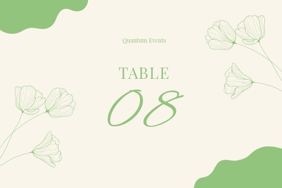 Free Wedding Table Card Template