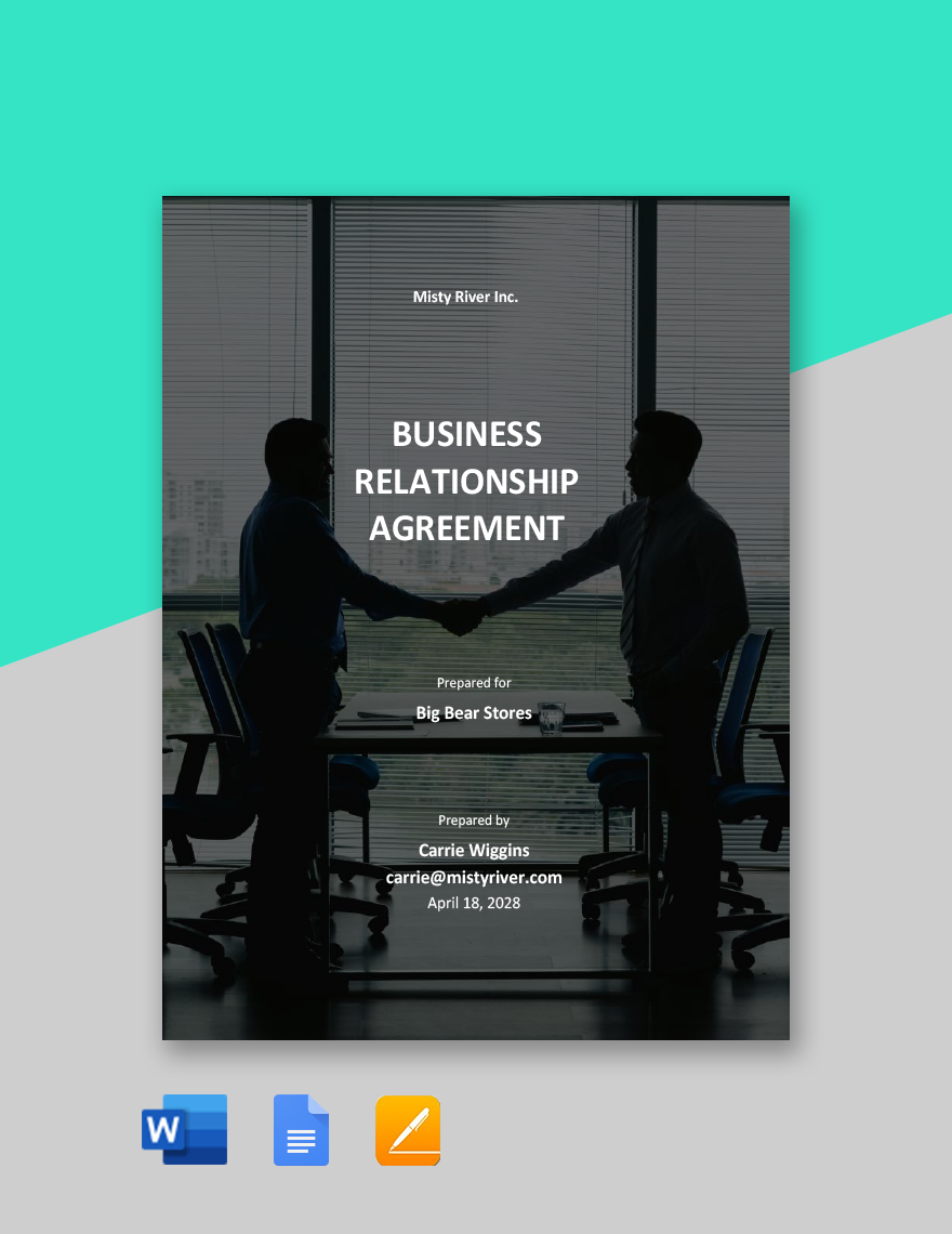 Business Relationship Agreement Template