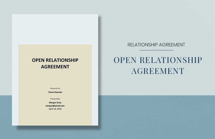 Free Open Relationship Agreement Template