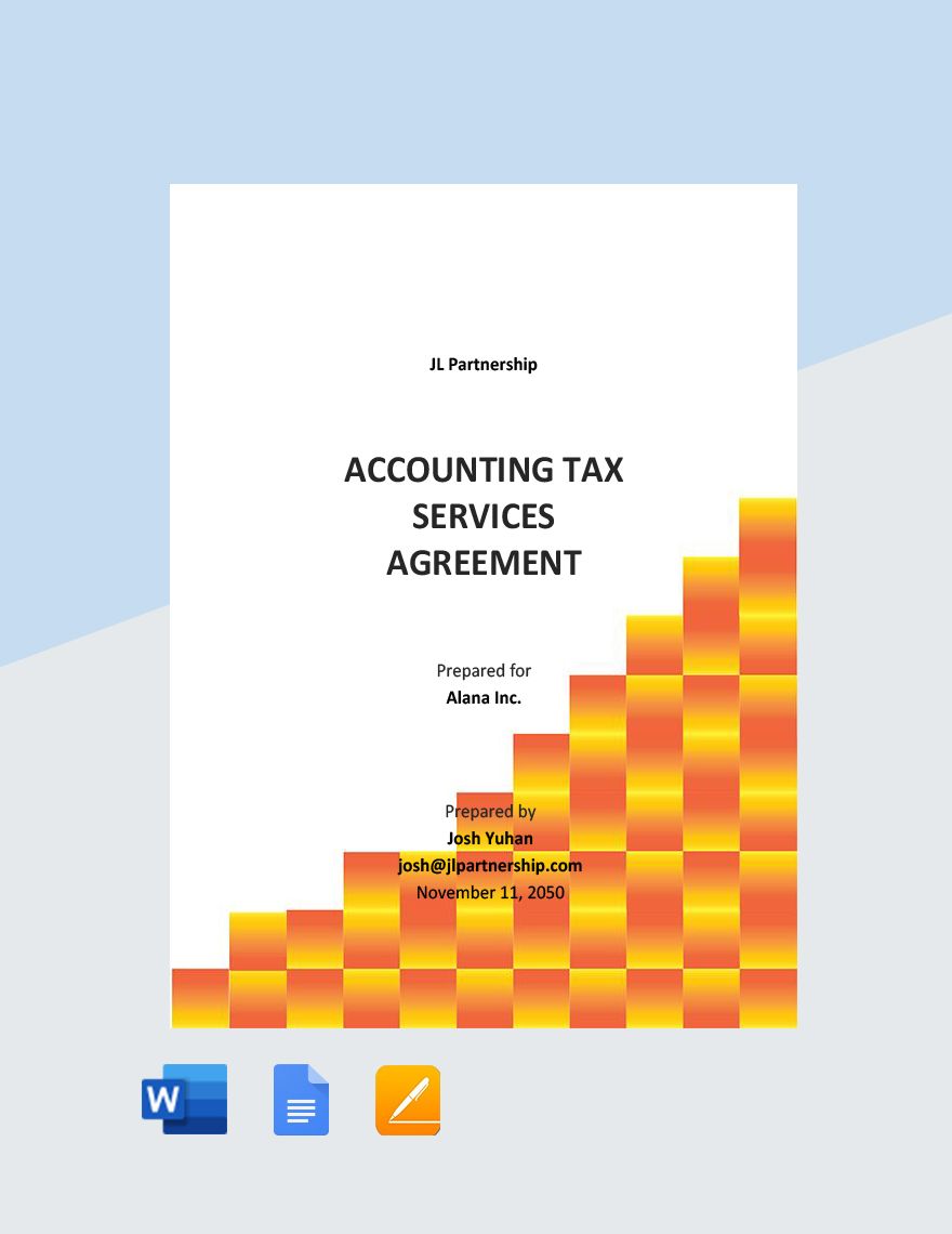 Accounting Tax Services Agreement Template