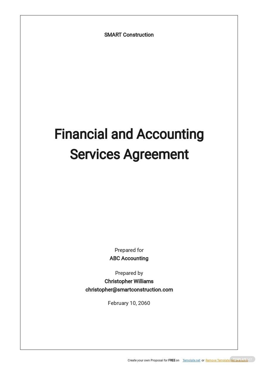 Financial and Accounting Services Agreement Template 