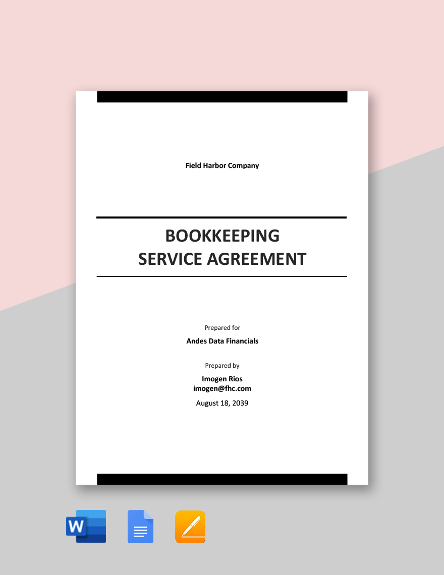 Bookkeeping Service Agreement Template