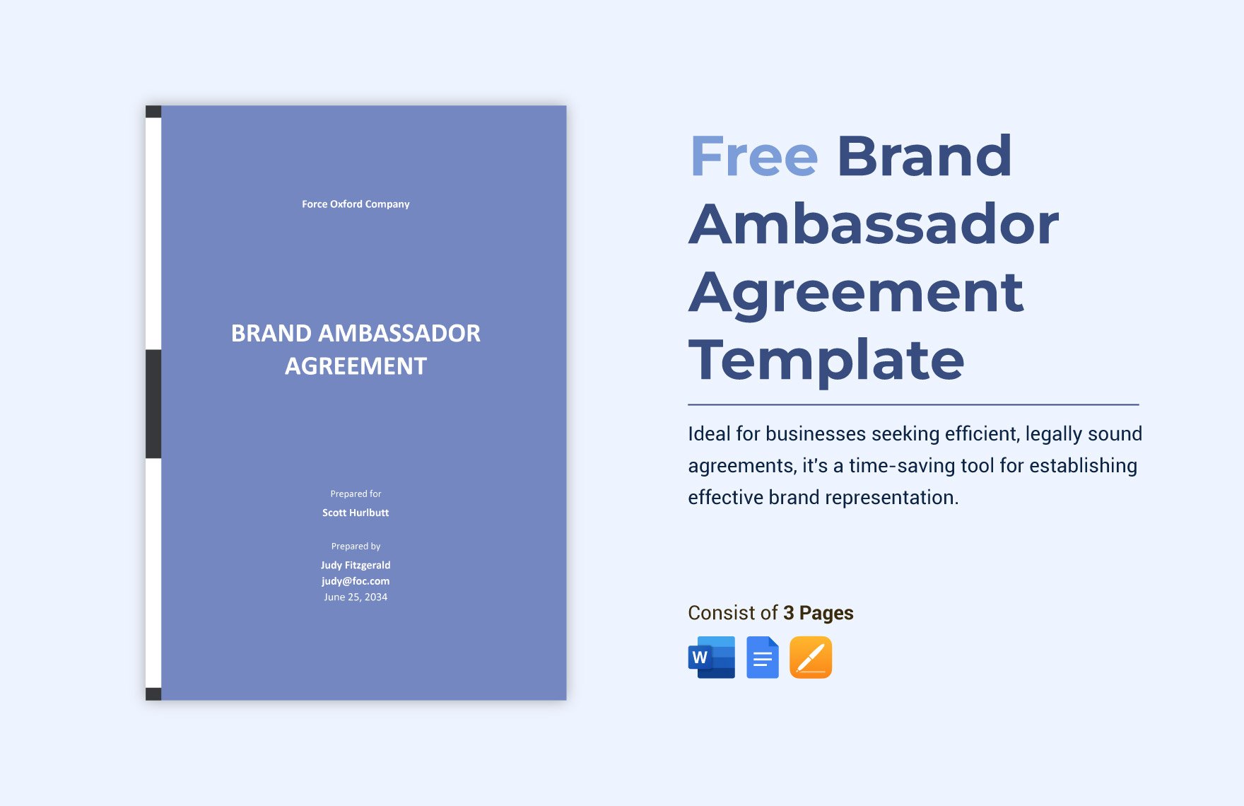 Brand Ambassador Agreement Template