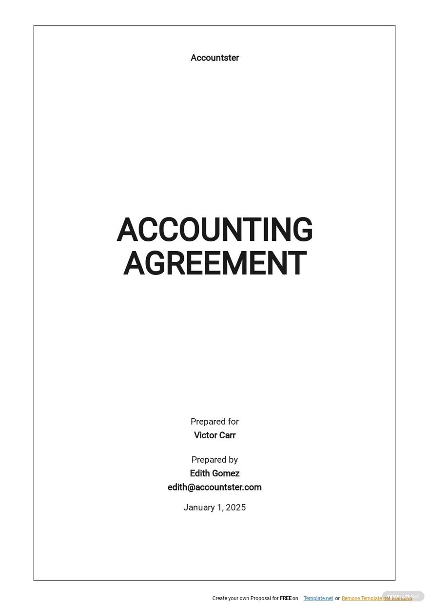 Accounting Agreement Template