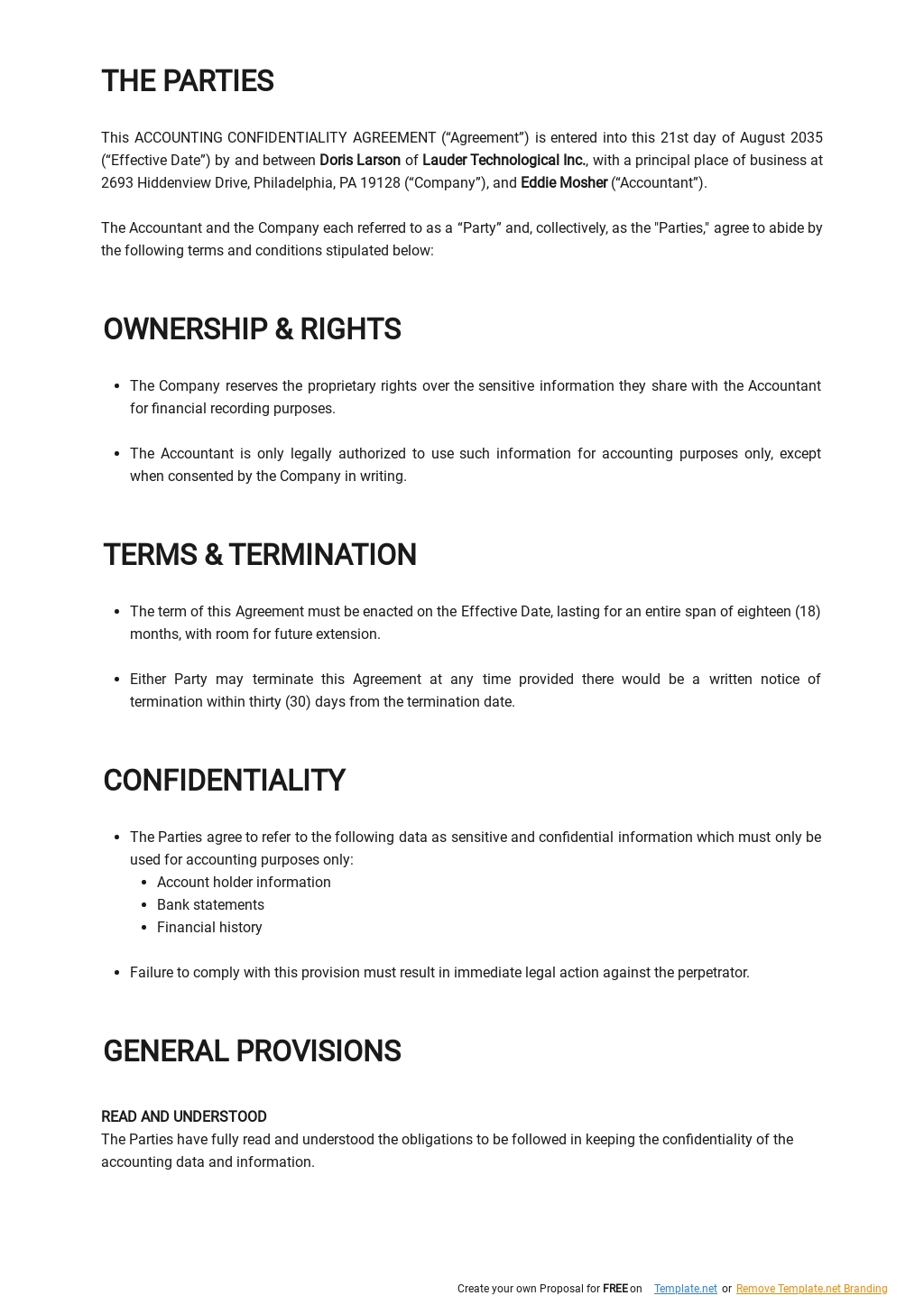 Sample Accounting Confidentiality Agreement Template 1.jpe