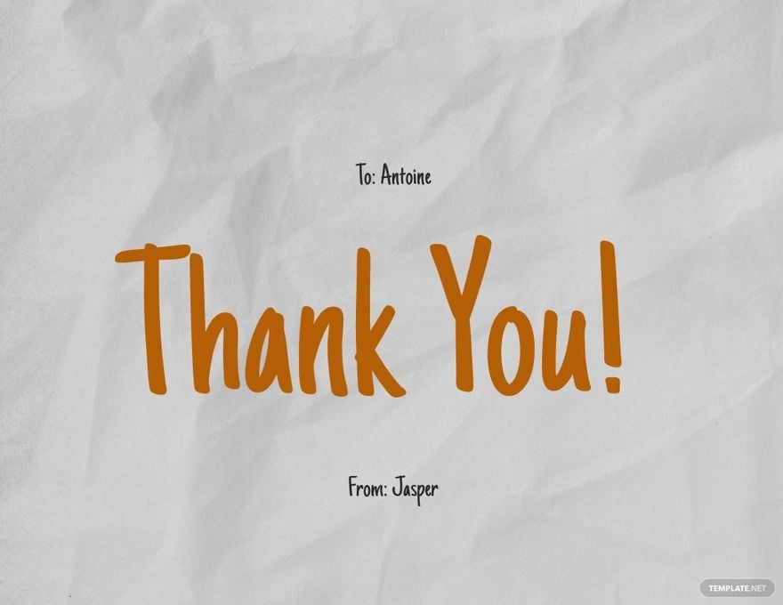Double Sided Thank You Card Template