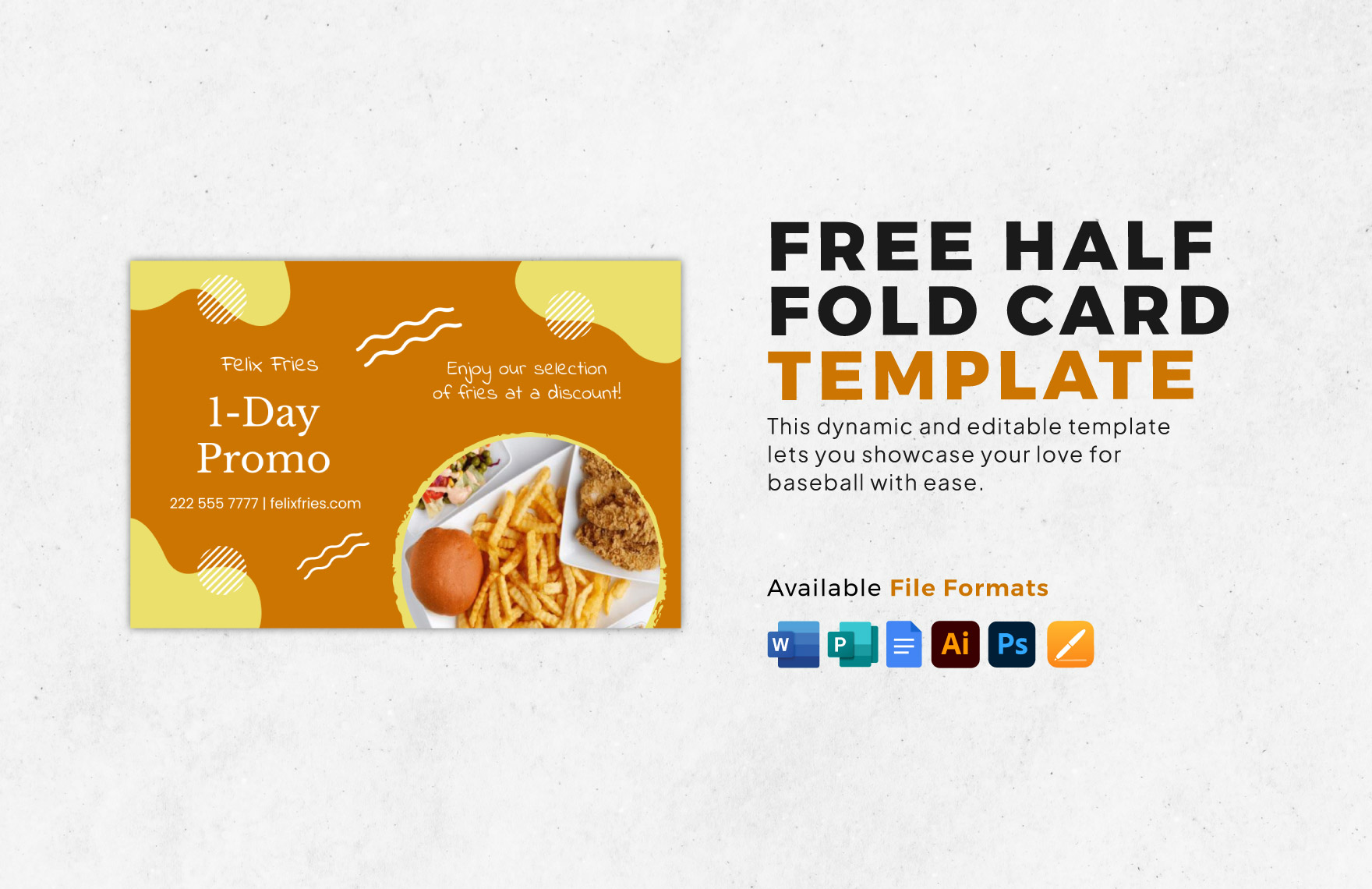 Half Fold Card Templates In Word FREE Download Template