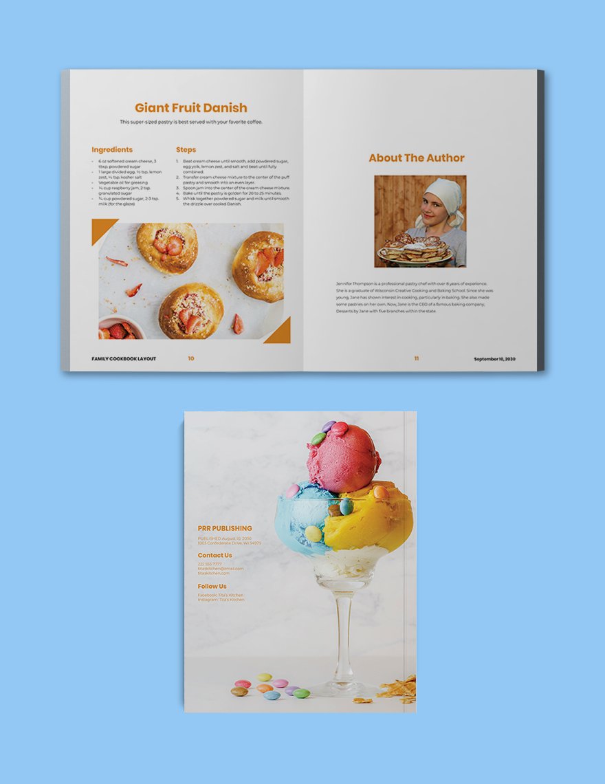 Family Cookbook Layout Template