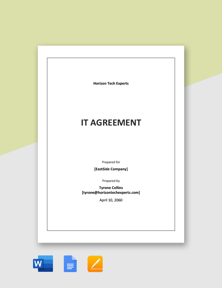 IT Agreement Template 