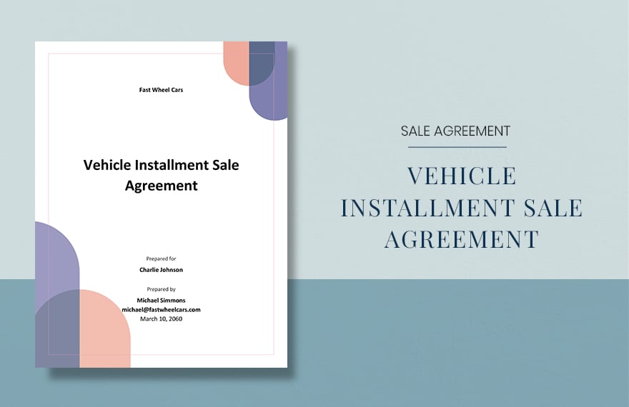 Vehicle Installment Sale Agreement Template 
