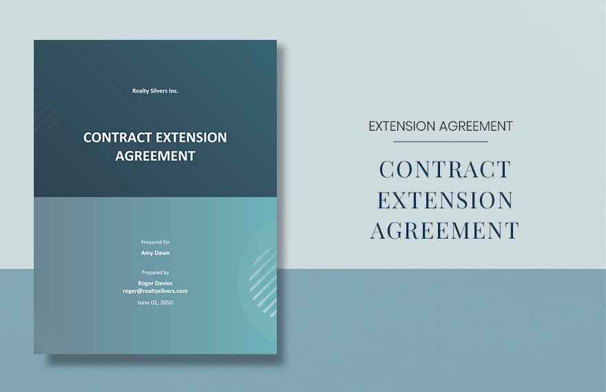 Sample Contract Extension Agreement Template in Word, Google Docs, Apple Pages