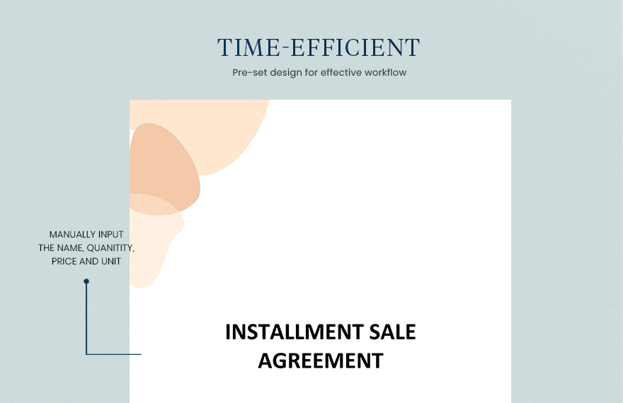 Installment Sale Agreement Template