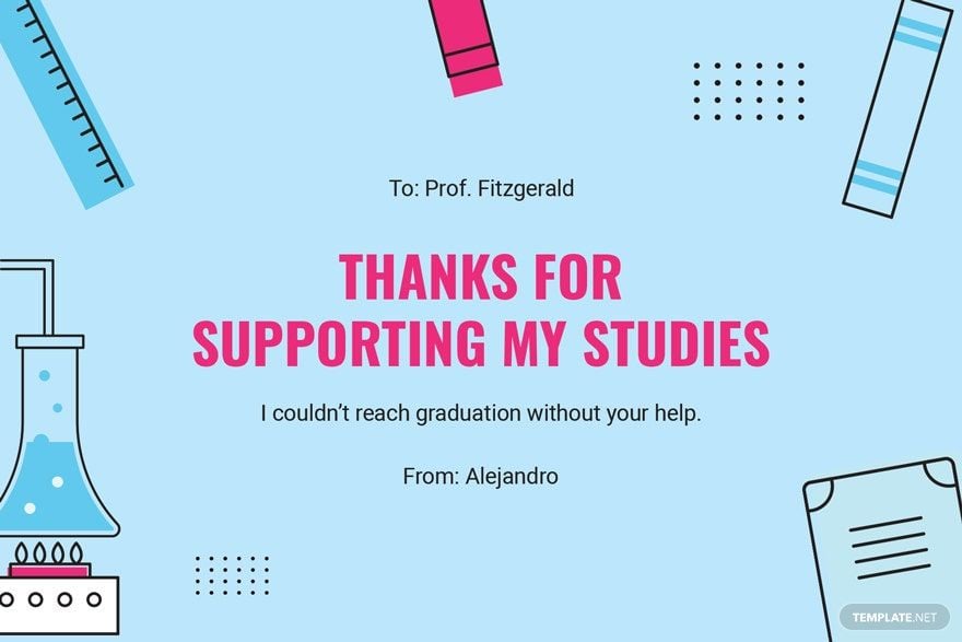 Simple Thank You For Support Card Template