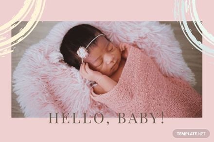Minimal New Baby Card Template