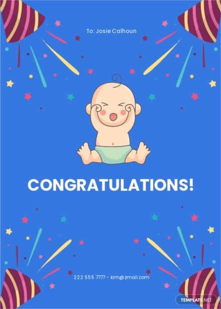 FREE New Baby Card Template Download In Word Google Docs 