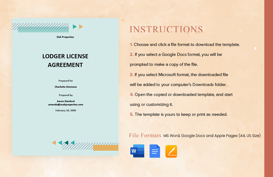 Lodger License Agreement Template 