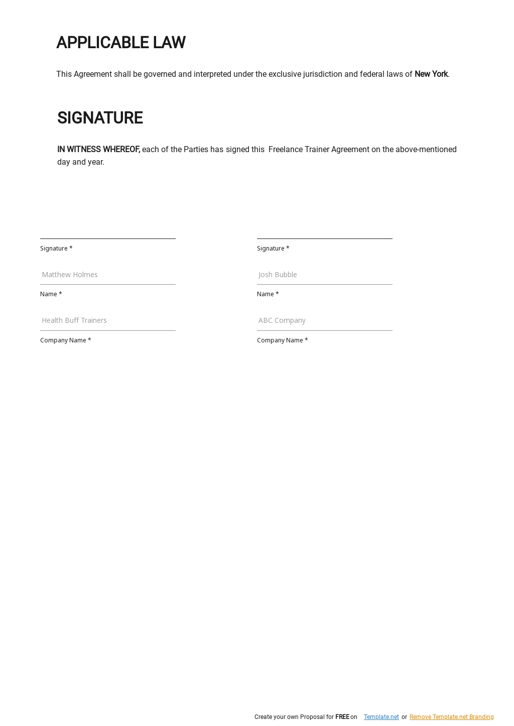 Freelance Trainer Agreement Template - Google Docs, Word With freelance trainer agreement template