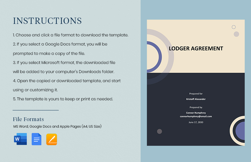Simple Lodger Agreement Template