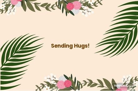 Floral Hug Card Template