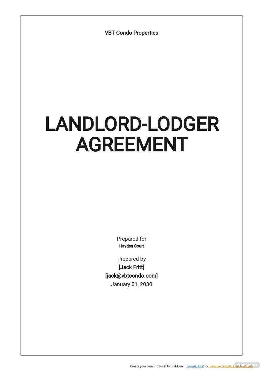 Landlord Lodger Agreement Template - Google Docs, Word  Template.net Intended For landlord lodger agreement template