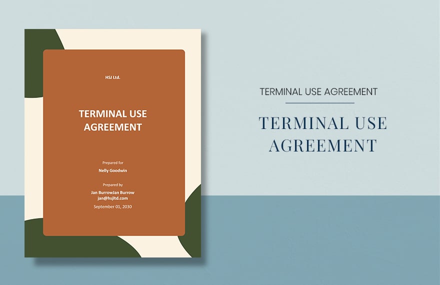 Terminal Use Agreement Template