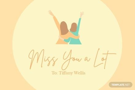 Modern Miss You Card Template in Word, Google Docs, Illustrator, PSD, Publisher
