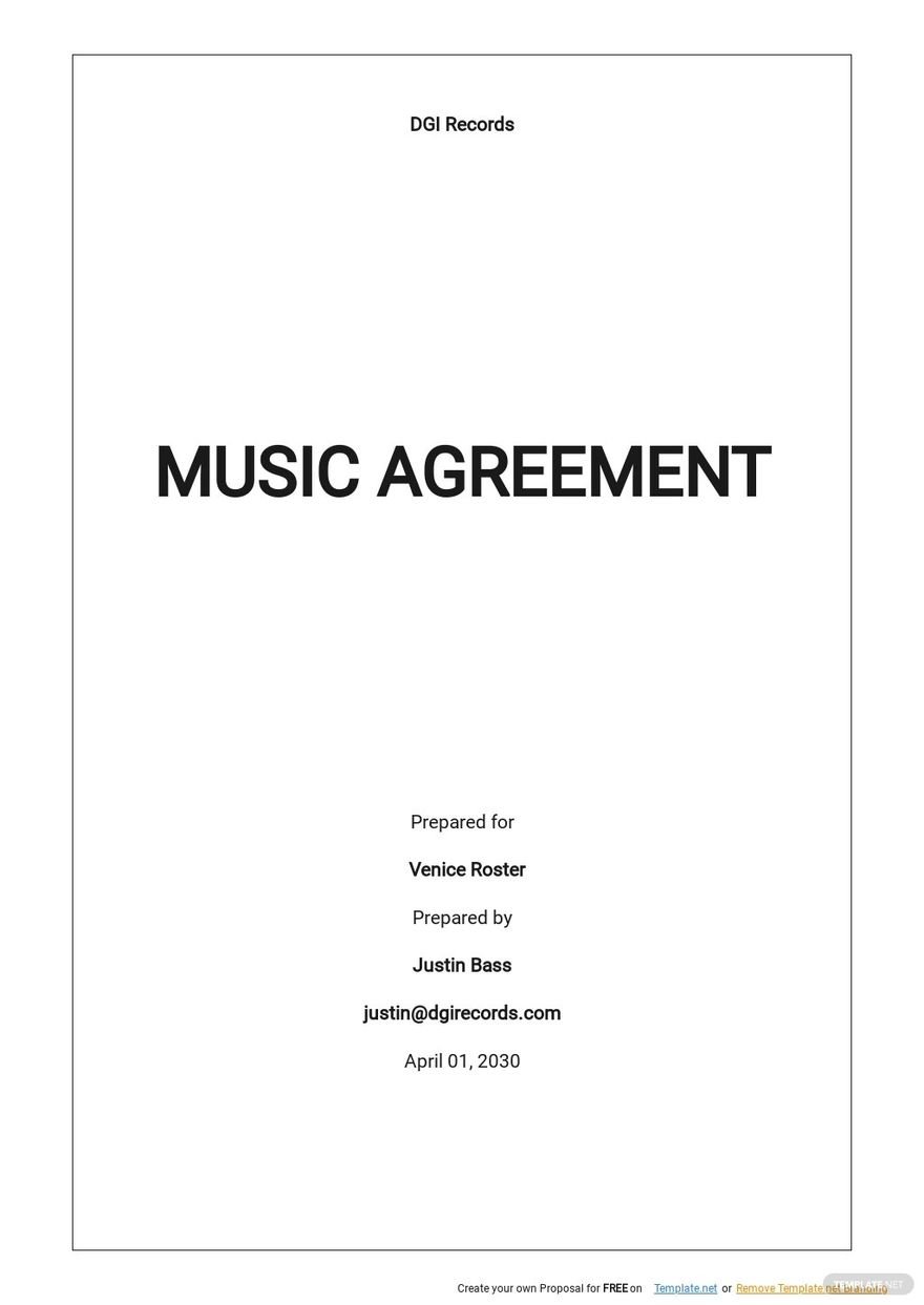 Music Collaboration Agreement Template Google Docs Word Apple Pages