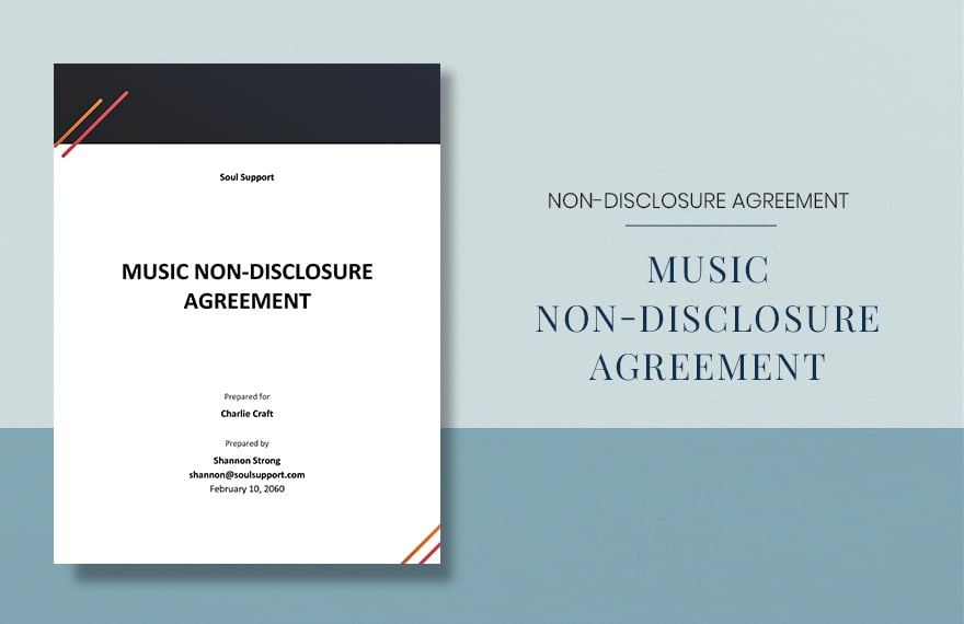 Music Non-Disclosure Agreement Template 