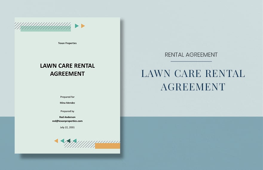 Lawn Care Rental Agreement Template