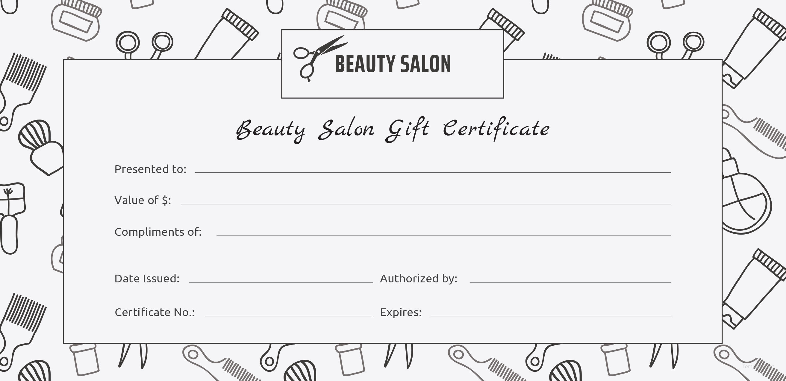 Free Printable Salon Gift Certificate Template Printable Templates