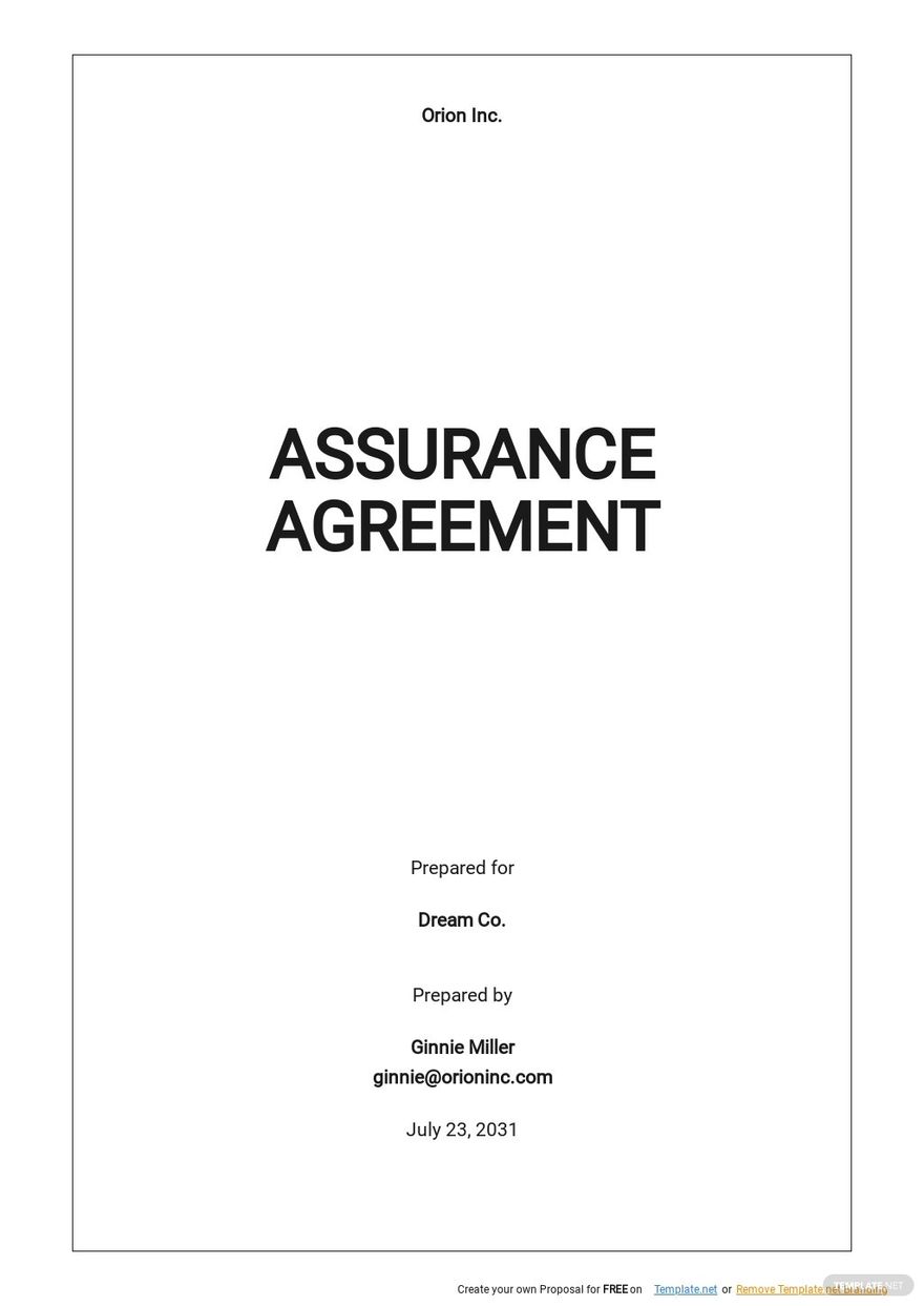 Assurance Word Templates - Design, Free, Download | Template.net