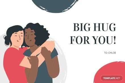 Big Hug Card Template