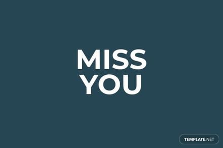 Simple Miss You Card Template
