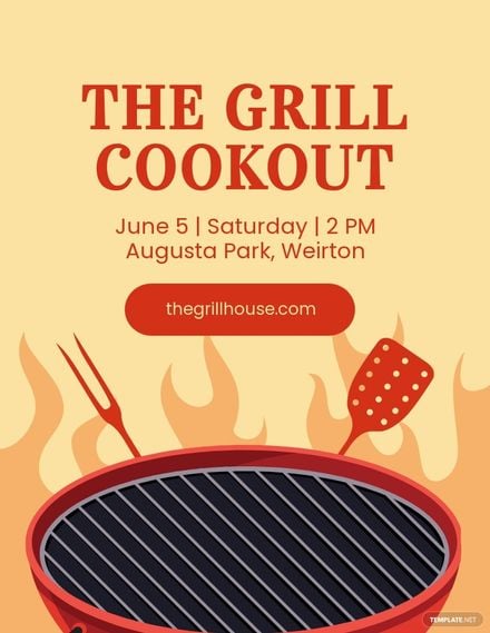 Grill Cookout Flyer Template in Word, Google Docs, Illustrator, PSD, Apple Pages, Publisher
