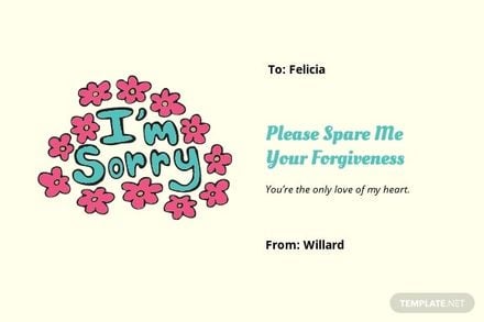 Sorry Card Template in Word, Google Docs, Illustrator, PSD, Publisher