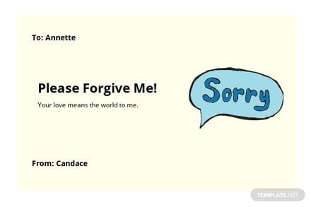 I Am Sorry Card Template in Word, Google Docs, Illustrator, PSD, Publisher