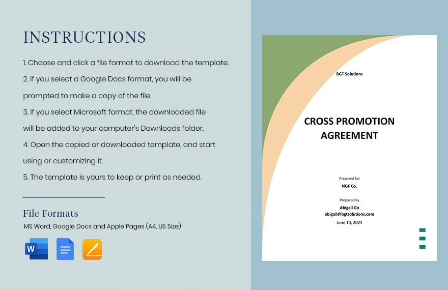 Cross Promotion Agreement Template