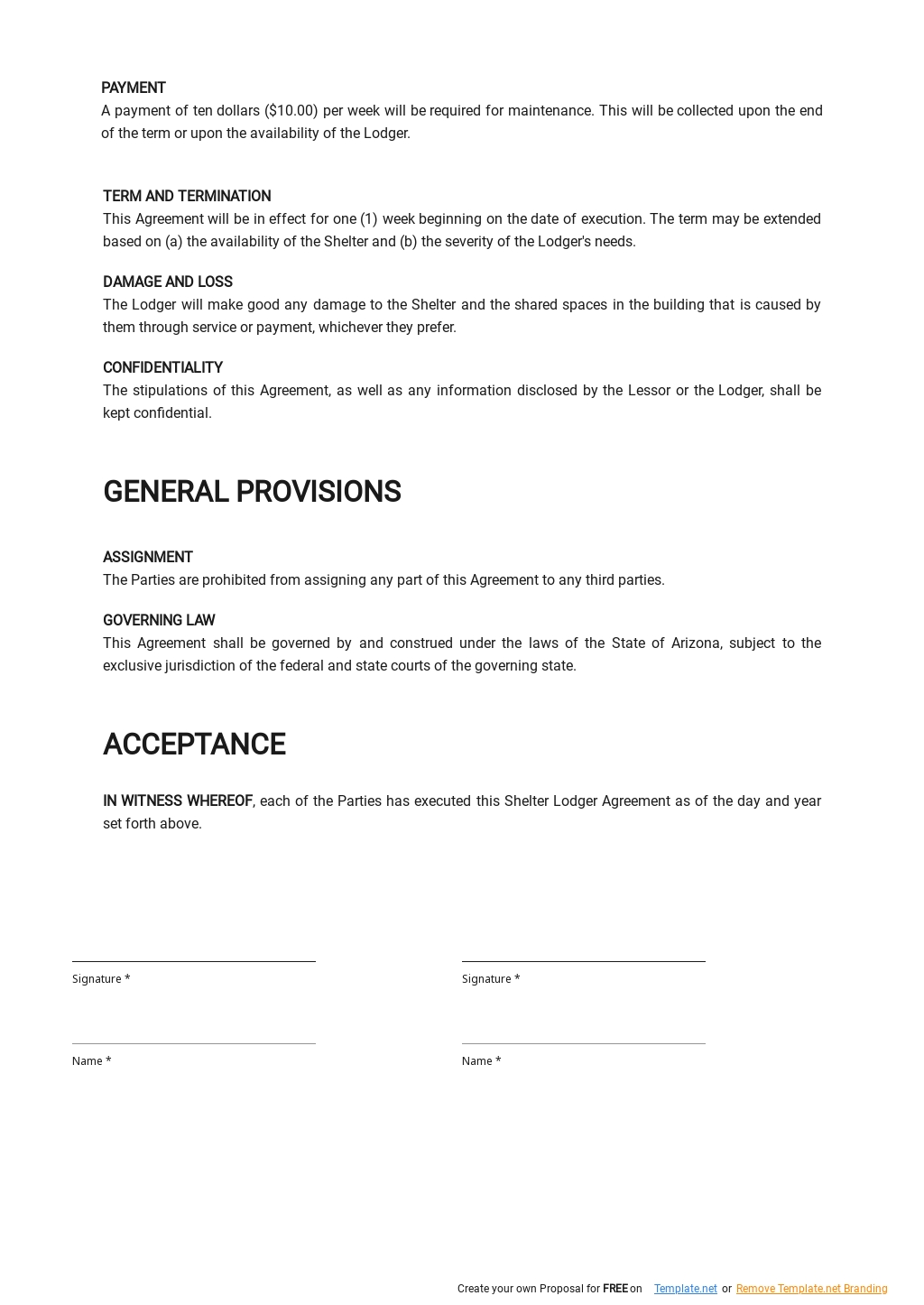 Shelter Lodger Agreement Template - Google Docs, Word  Template.net Throughout shelter lodger agreement template