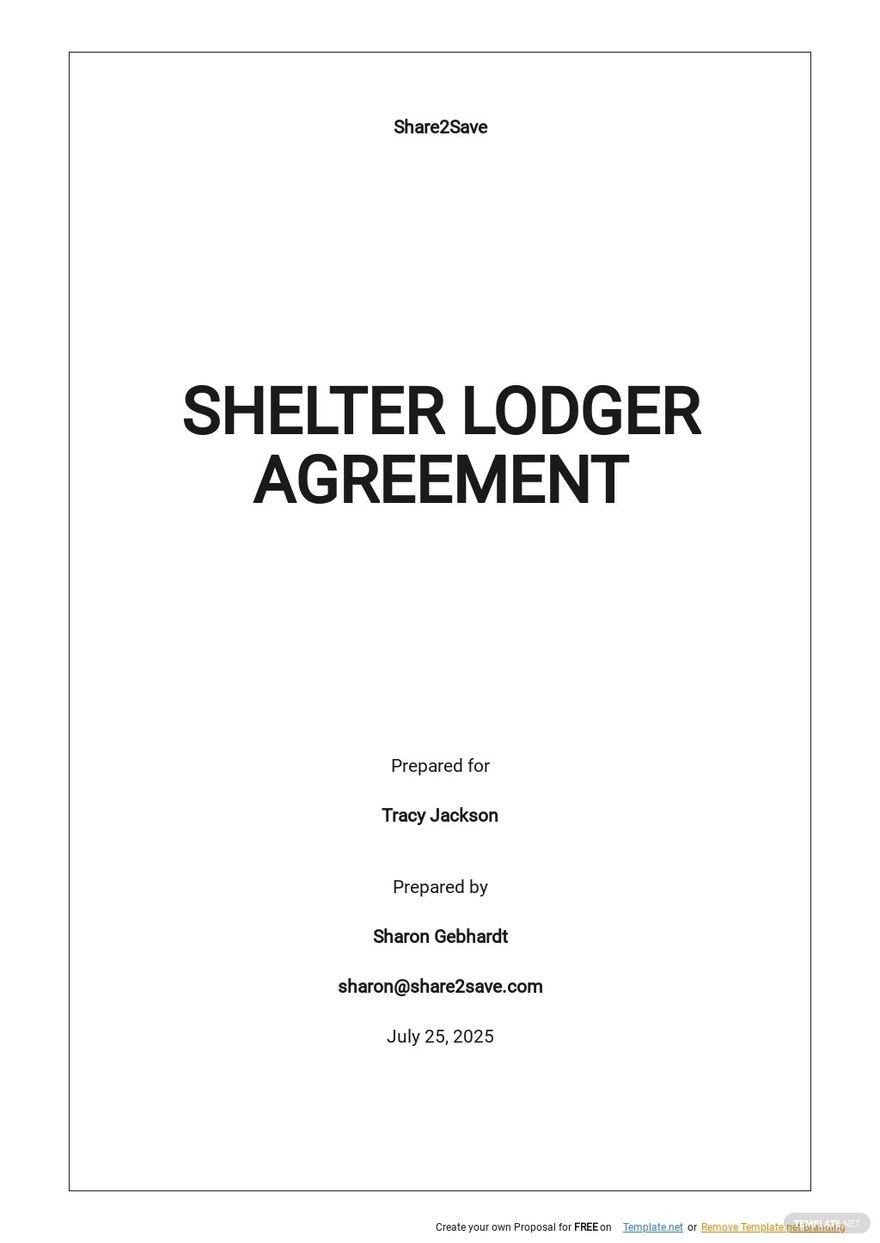 Shelter Lodger Agreement Template - Google Docs, Word  Template.net Within shelter lodger agreement template