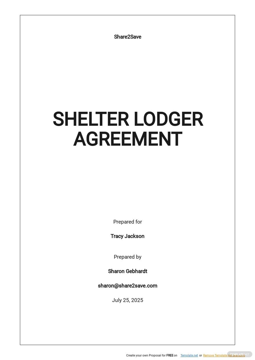 Termination Of Lodger Agreement Template