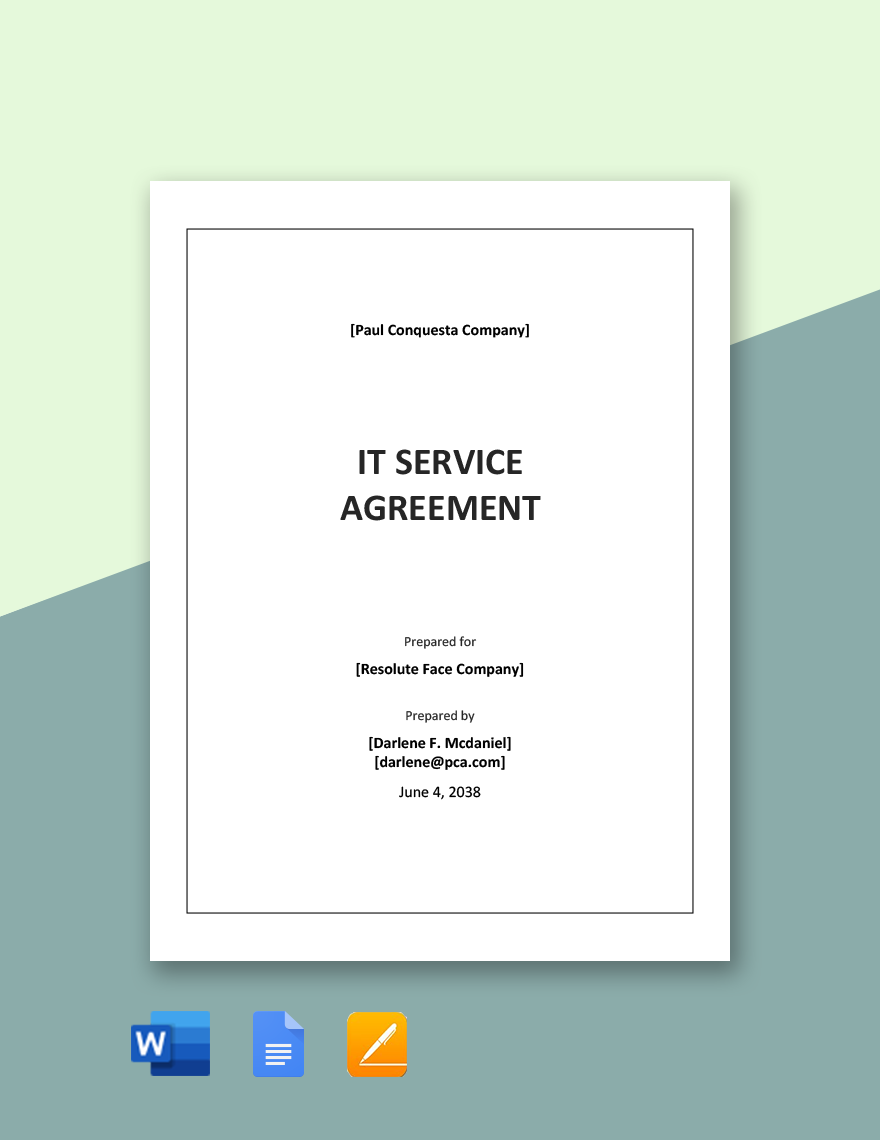 IT Service Agreement Template