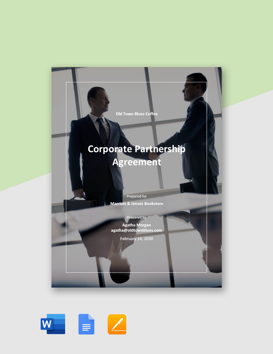 Corporate Partnership Agreement Template